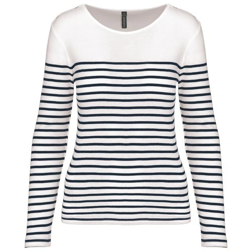 Camiseta marinera de manga larga de mujer