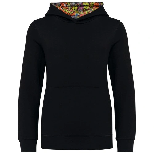 Sudadera con capucha de forro contrastado infantil
