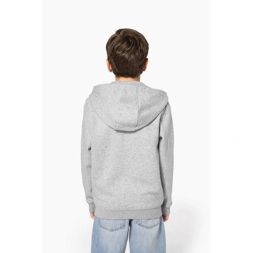 Sudadera reciclada con cremallera y capucha infantil