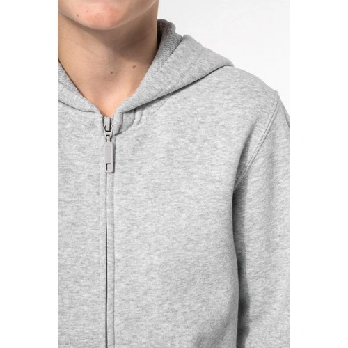 Sudadera reciclada con cremallera y capucha infantil