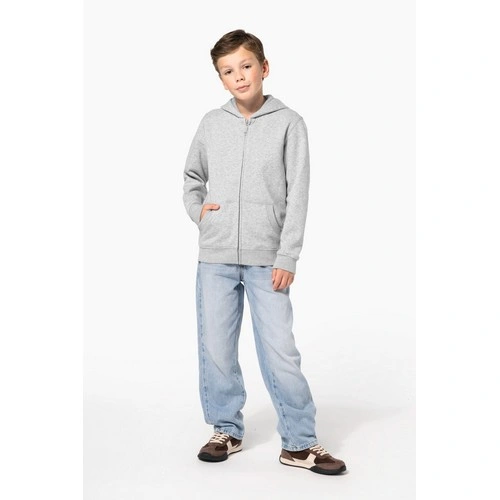 Sudadera reciclada con cremallera y capucha infantil