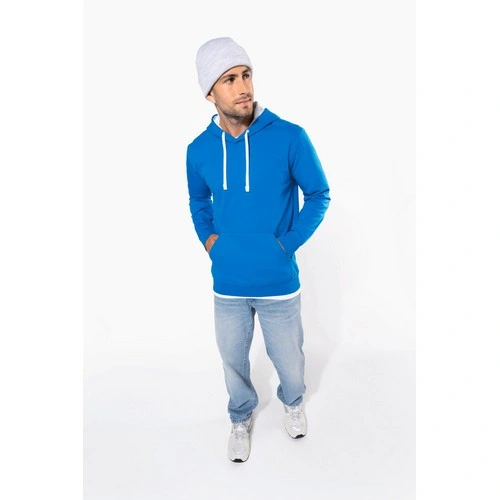Sudadera capucha contrastada hombre