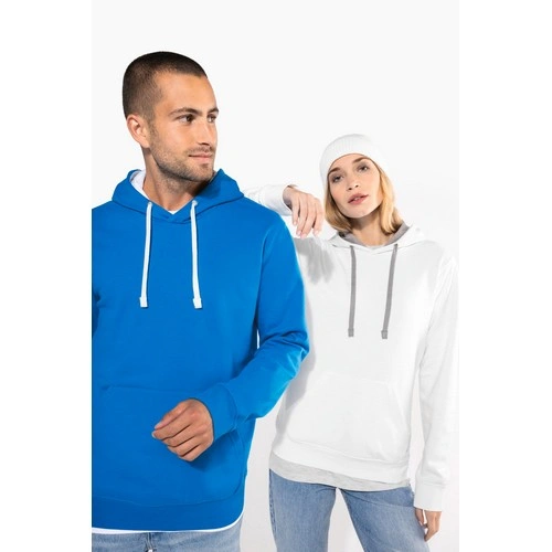 Sudadera capucha contrastada hombre