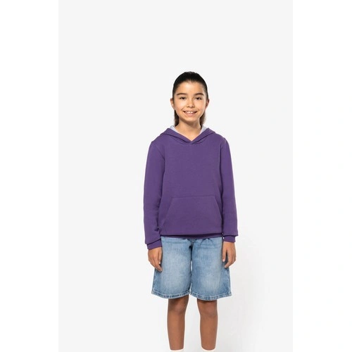 Sudadera capucha contrastada niños