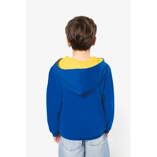 Sudadera capucha contrastada niños