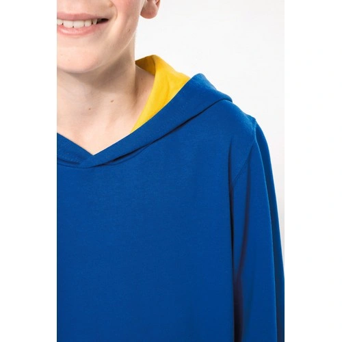 Sudadera capucha contrastada niños