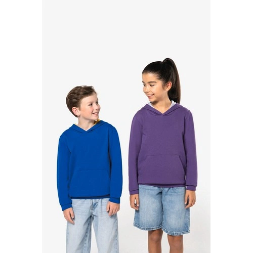 Sudadera capucha contrastada niños