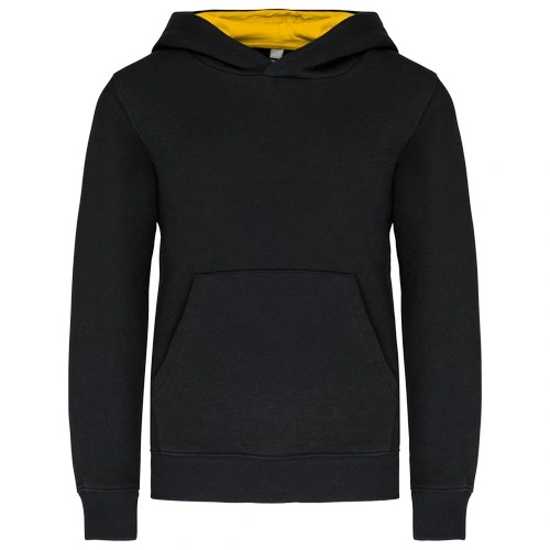 Sudadera capucha contrastada niños