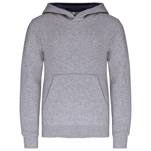 Sudadera capucha contrastada niños