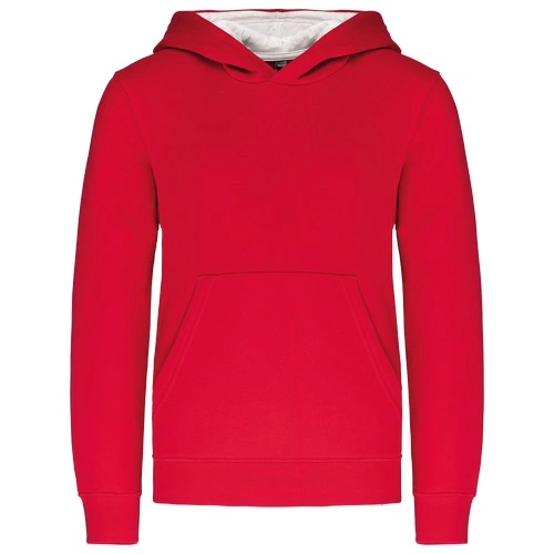 Sudadera capucha contrastada niños
