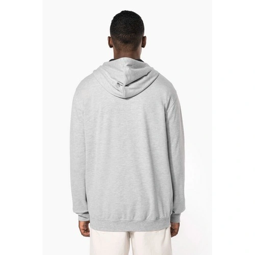 Sudadera capucha y cremallera contrastada
