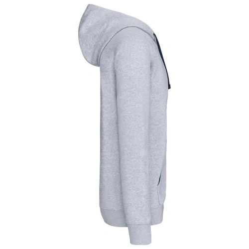 Sudadera capucha y cremallera contrastada