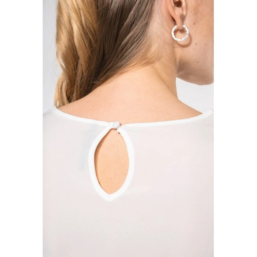 Blusa crepe manga larga mujer