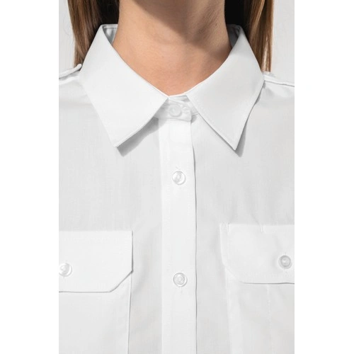 Camisa piloto manga corta mujer