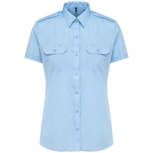 Camisa piloto manga corta mujer