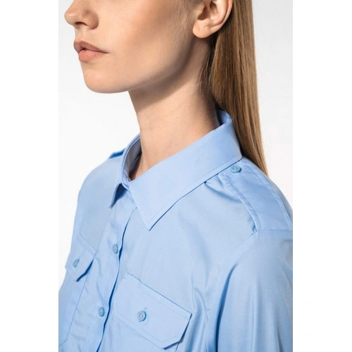 Camisa piloto manga larga mujer