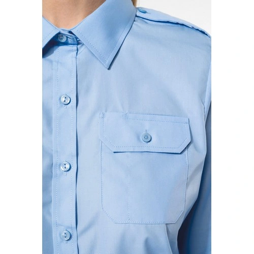 Camisa piloto manga larga mujer