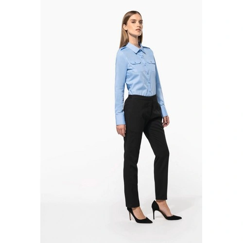 Camisa piloto manga larga mujer