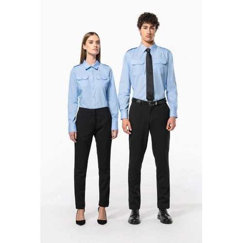 Camisa piloto manga larga mujer