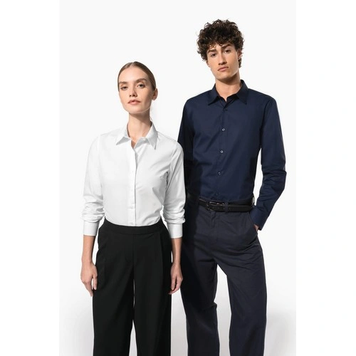 Camisa popelina manga larga mujer