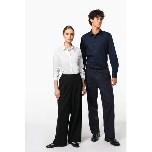 Camisa popelina manga larga mujer