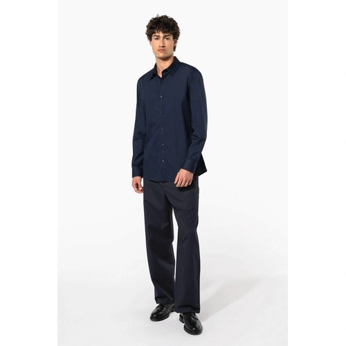 Camisa popelina manga larga hombre