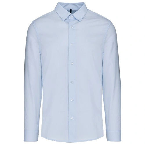 Camisa popelina manga larga hombre