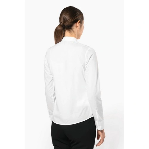 Camisa cuello mao manga larga mujer