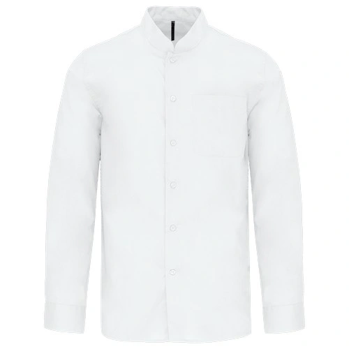 Camisa cuello mao manga larga hombre