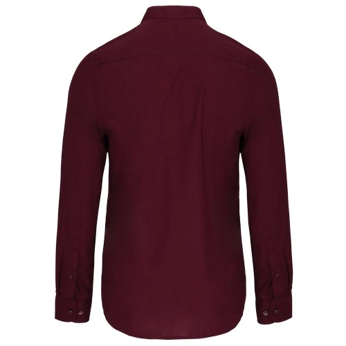 Camisa cuello mao manga larga hombre