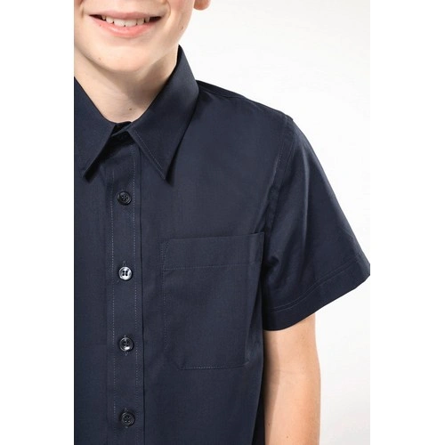 Camisa popelina manga corta niños