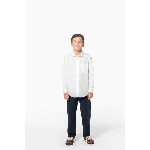 Camisa popelina manga larga niños