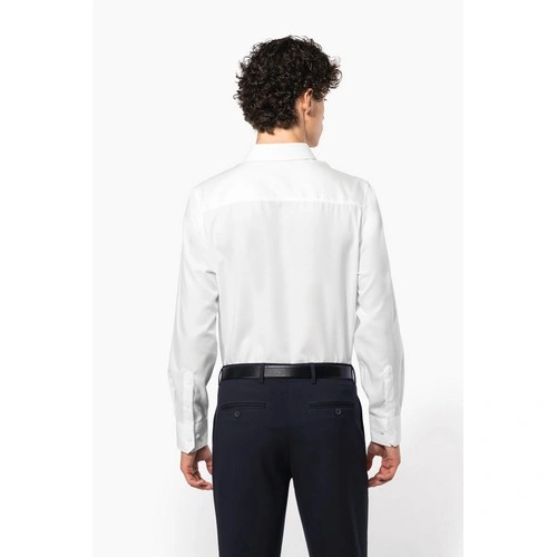 Camisa ajustado no-plancha manga larga hombre