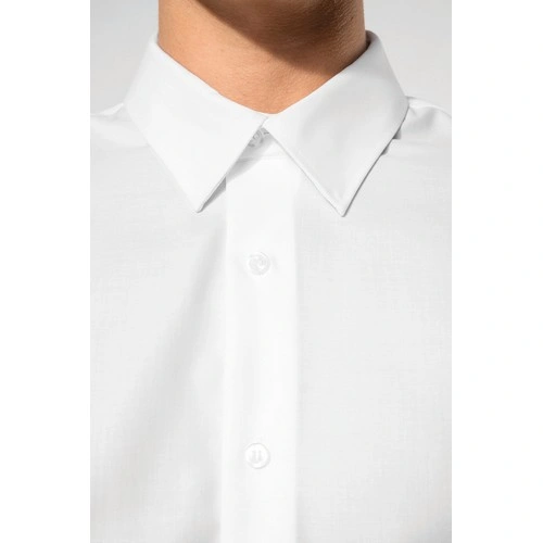 Camisa ajustado no-plancha manga larga hombre