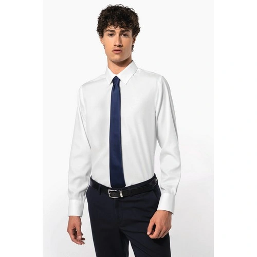 Camisa ajustado no-plancha manga larga hombre