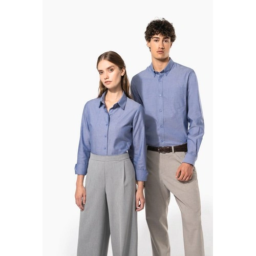 Camisa oxford manga larga hombre