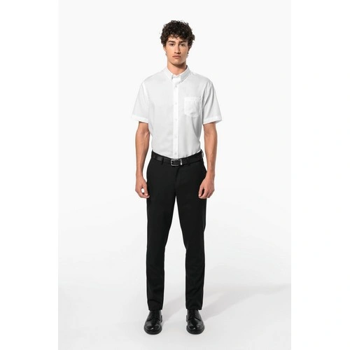 Camisa micro sarga no-plancha manga corta hombre