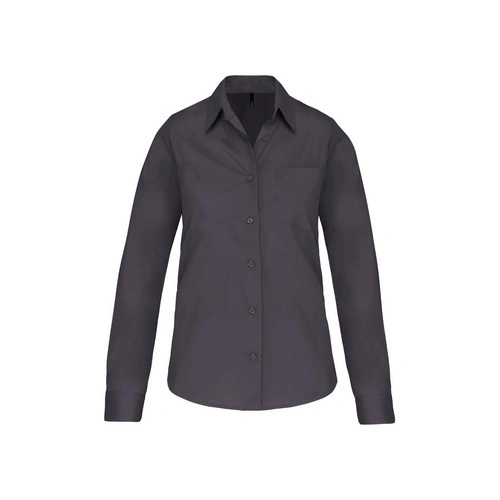 Camisa popelina manga larga mujer