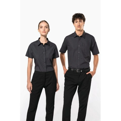 Camisa popelina manga corta hombre