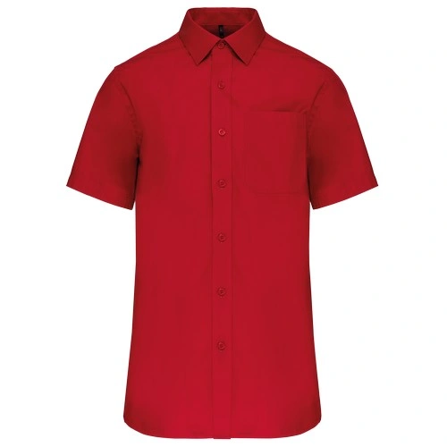 Camisa popelina manga corta hombre