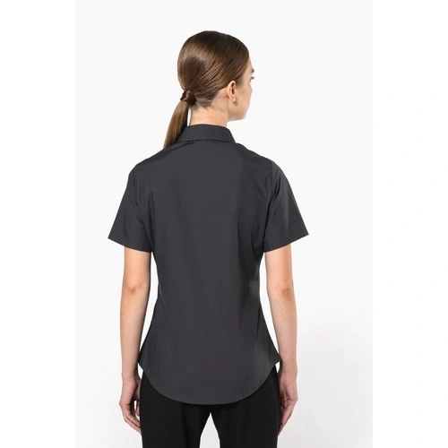 Camisa popelina manga corta mujer