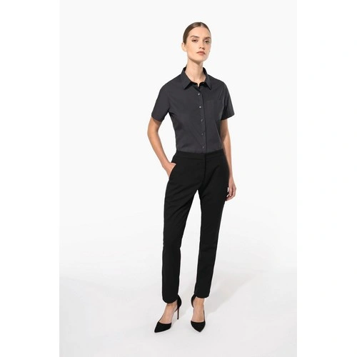 Camisa popelina manga corta mujer