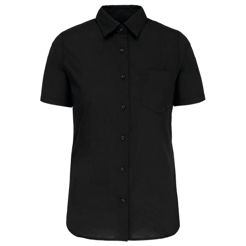 Camisa popelina manga corta mujer