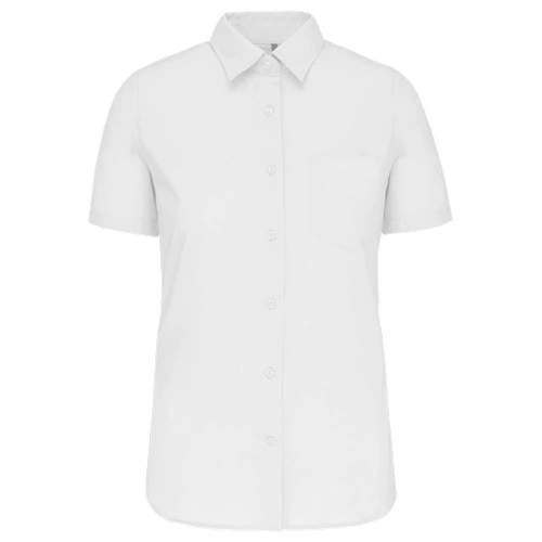 Camisa popelina manga corta mujer