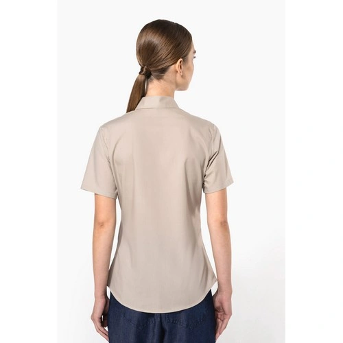 Camisa popelina de polialgodón manga corta de fácil cuidado mujer
