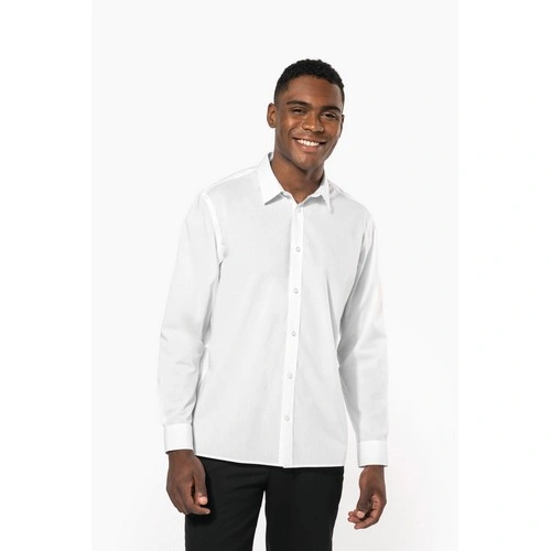 Camisa de popelina de polialgodón de fácil cuidado para hombre