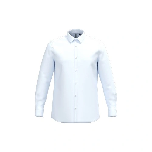 Camisa de popelina de polialgodón de fácil cuidado para hombre