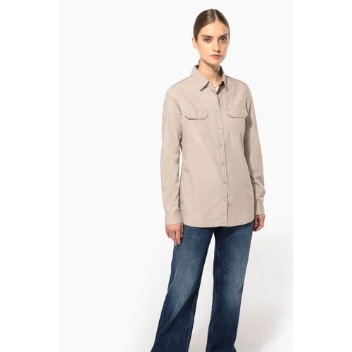 Camisa Safari manga larga mujer
