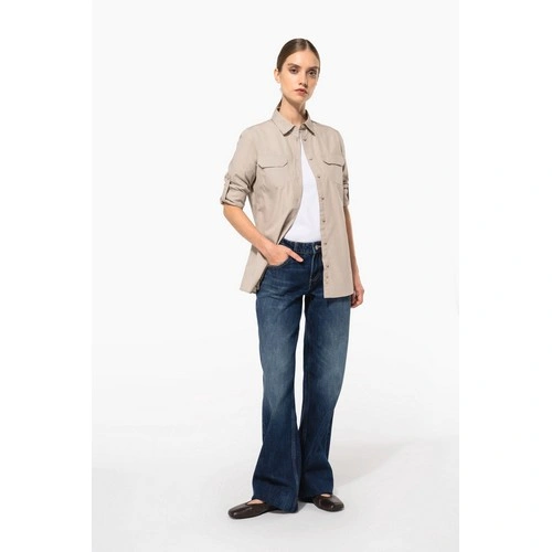 Camisa Safari manga larga mujer