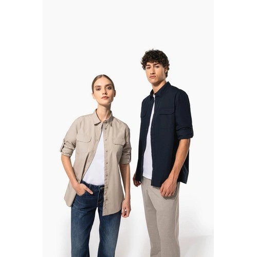 Camisa Safari manga larga mujer